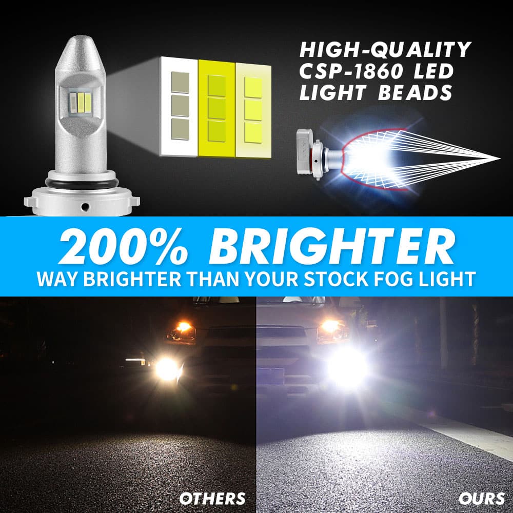 K25 9006 HB4 LED Switchback Fog Light Lamp Bulbs 3-Colors Conversion Kit