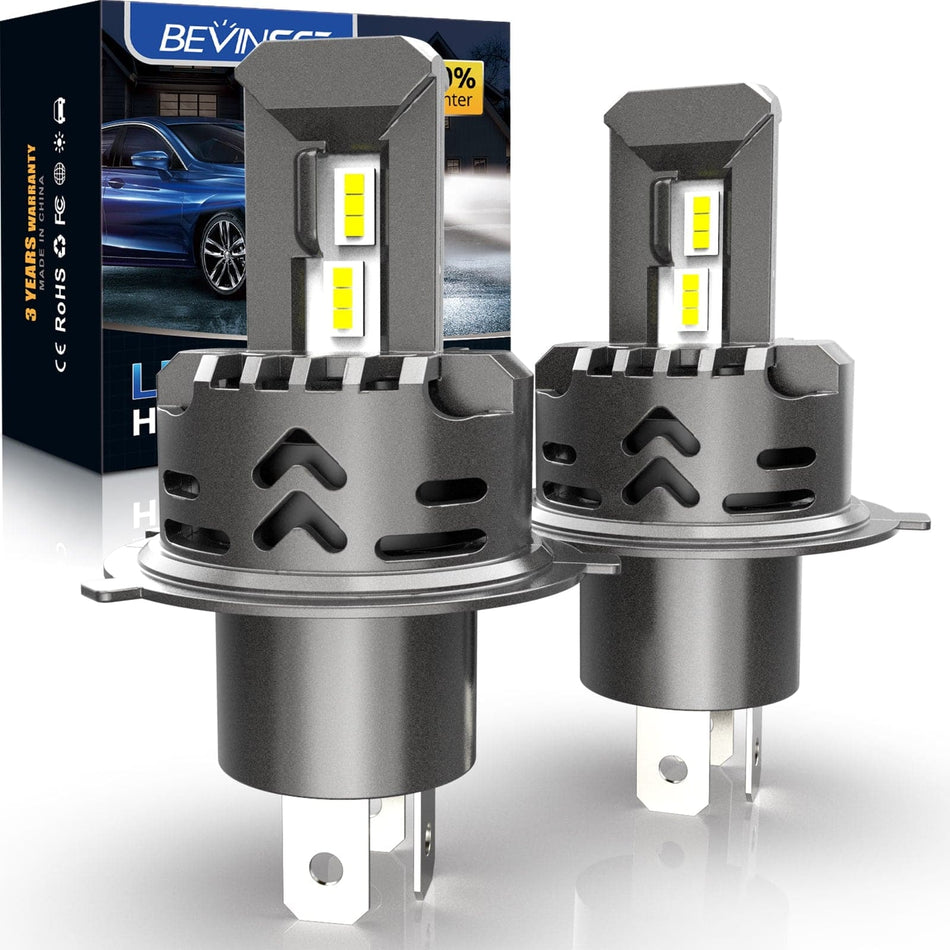 BEVINSEE S350 H4 9003 LED Headlight Bulb High Low Beam 6000LM