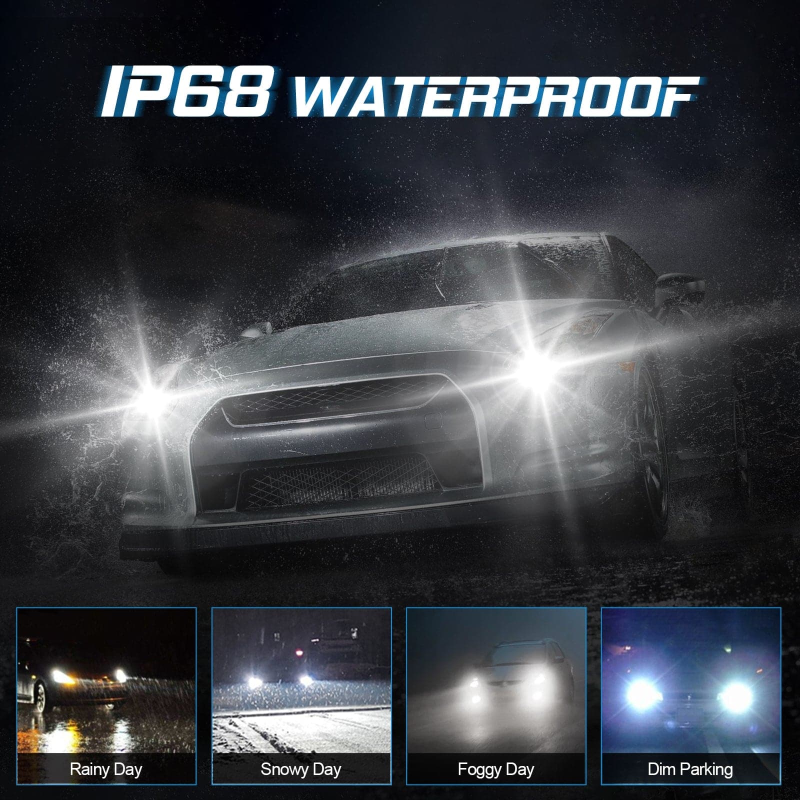 S350 9005 HB3 LED Headlight Bulbs High Beam 50W For Dodge Journey 11-19