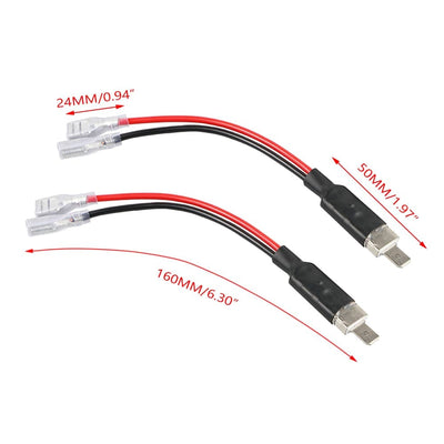 2x H1 LED Headlight Bulb Conversion Wire Plug Converter Cable Wiring Adapter Kit