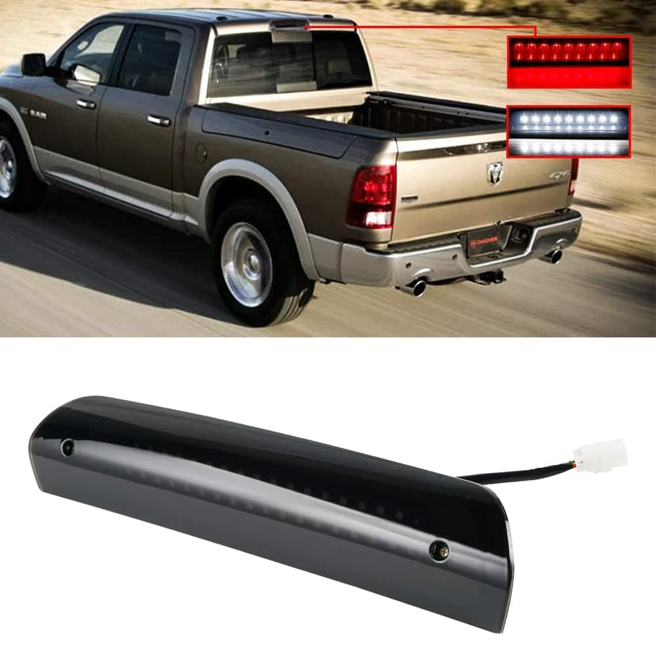 BEVINSEE Smoked Red/White Pickup 3rd Third Brake Light for Dodge RAM 2500 3500 2003-2009