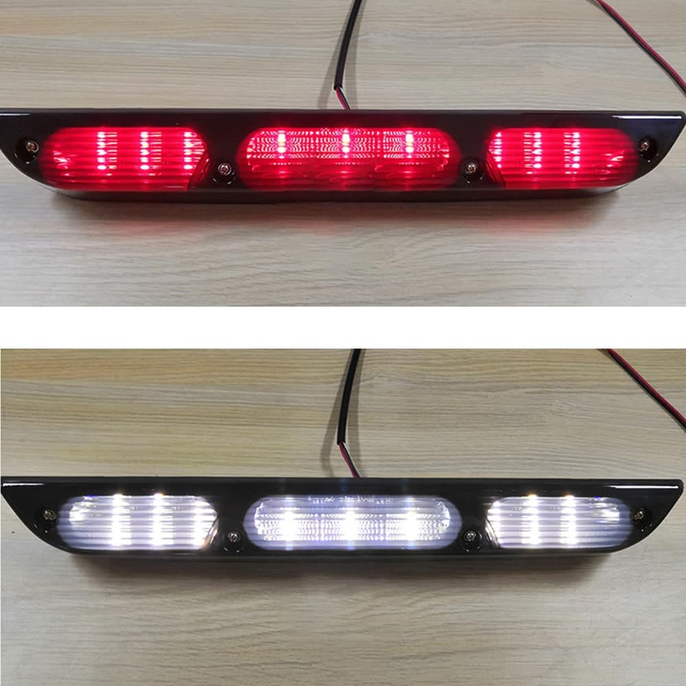 Smoke Red+White LED 3rd BEVINSEE Brake Light for Ford F150 2015-2016 Tail Reverse Lamp