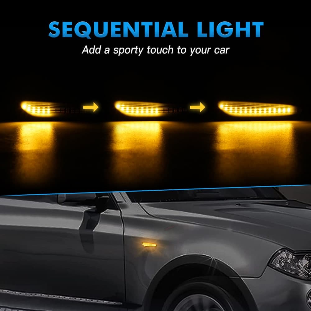 LED Fender Side Marker Light Turn Signal Lamp For BMW 5 series E61