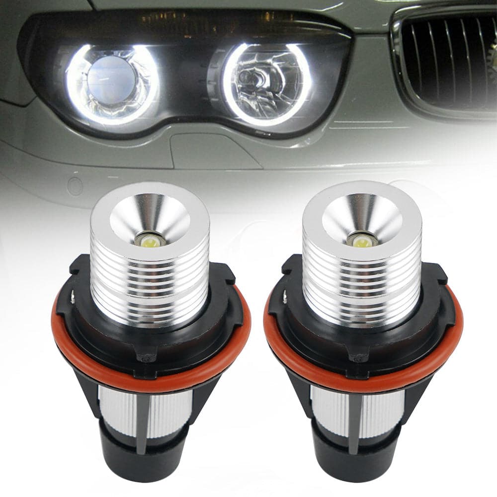 BMW LED Headlight Bulbs with Cable Replacement for Angel Eyes Light Halo Ring