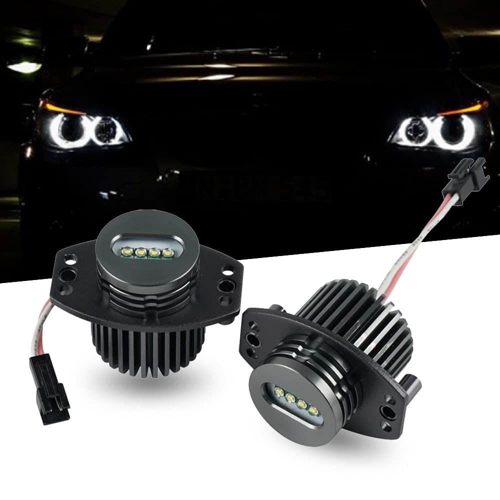 BEVINSEE Angel Eyes XPE LED Halo Ring Maker Lights Bulbs Fits BMW