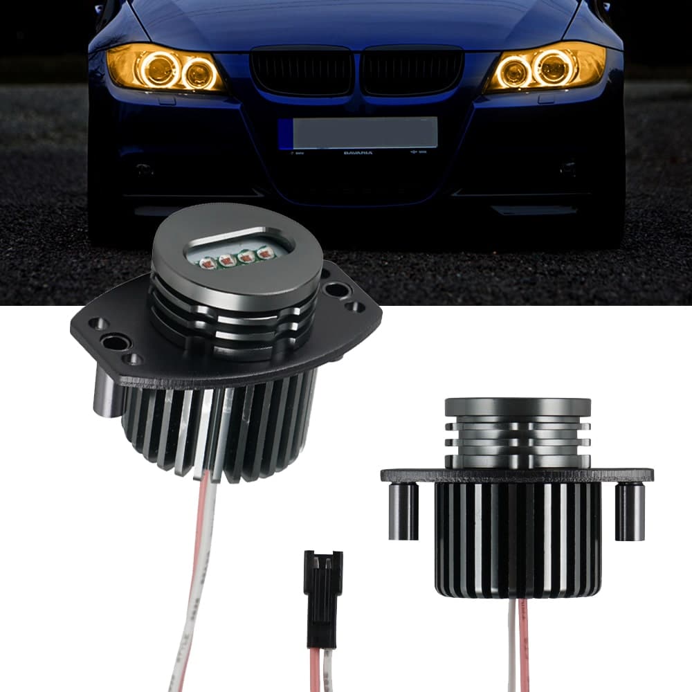 BEVINSEE Angel Eyes XPE LED Halo Ring Maker Lights Bulbs Fits BMW