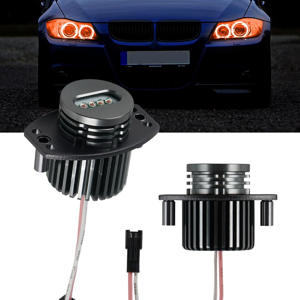 BEVINSEE Angel Eyes XPE LED Halo Ring Maker Lights Bulbs Fits BMW