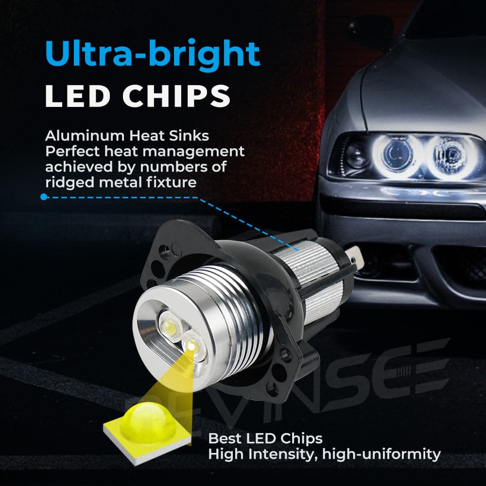 Angel Eyes LED Halo Ring Light Bulbs For BMW E90 E91 3 Series