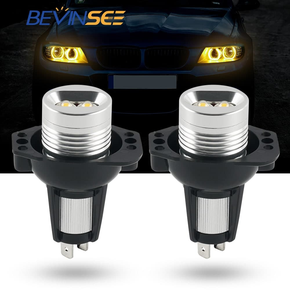 Angel Eyes LED Headlight Halo Ring Light Bulbs For BMW E90 E91 3 Series