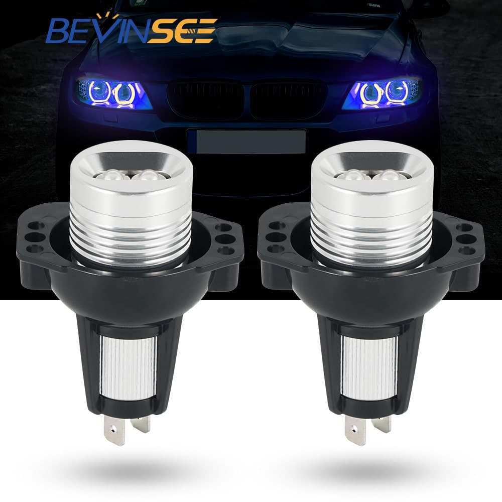 Angel Eyes LED Headlight Halo Ring Light Bulbs For BMW E90 E91 3 Series