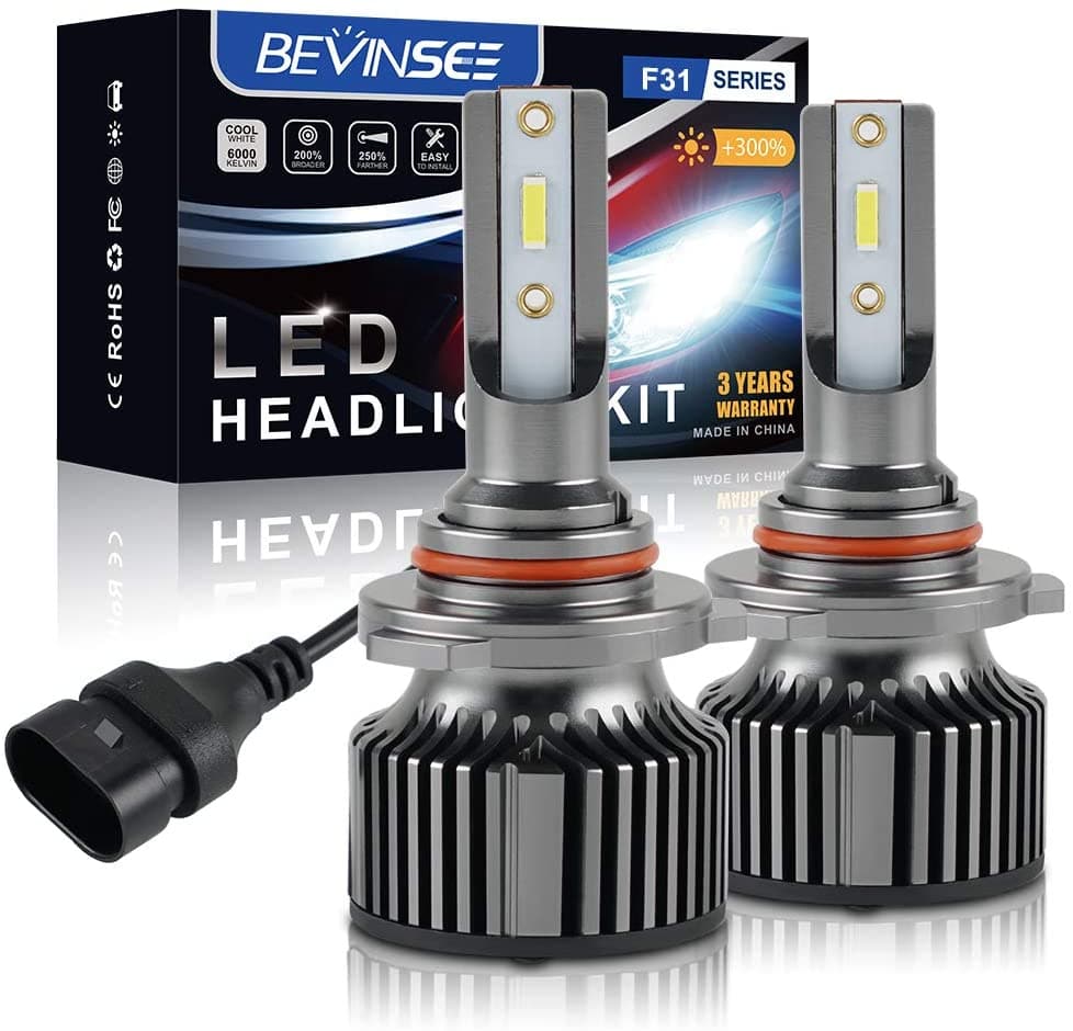 Bevinsee 2X D1S D1R LED Headlight Replace Bulbs White Light 70W 7000LM  Xenon HID