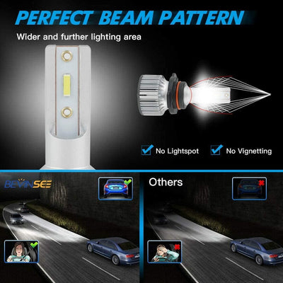F31C 9005 HB3 LED Headlight Bulbs 10000LM 60W