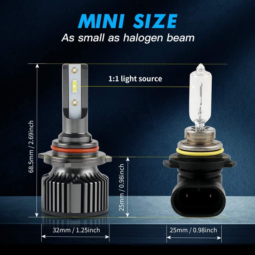 BEVINSEE F31B 9006/HB4 LED headlight bulbs Mini Size With Fan