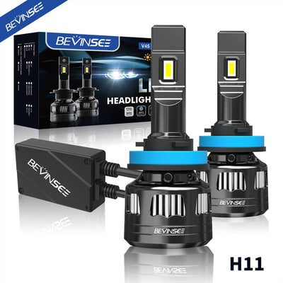 V45 H11/H8/H9 LED Headlight Bulbs 22000 Lumens 6000K
