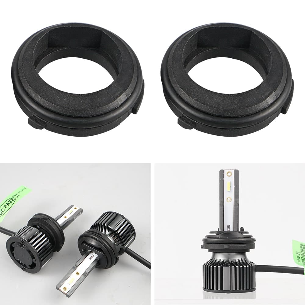 BEVINSEE H1 LED Headlights Bulb Base Adapters Holders Socket Retainer Clip Kit For Volvo