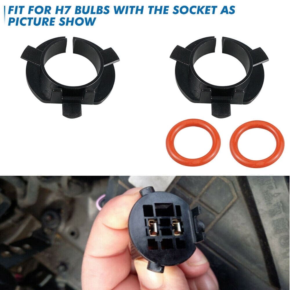 BEVINSEE H7 LED Headlight Bulb Adapter Socket Holder Retainer For Kia K3 K4 K5 Veracruz