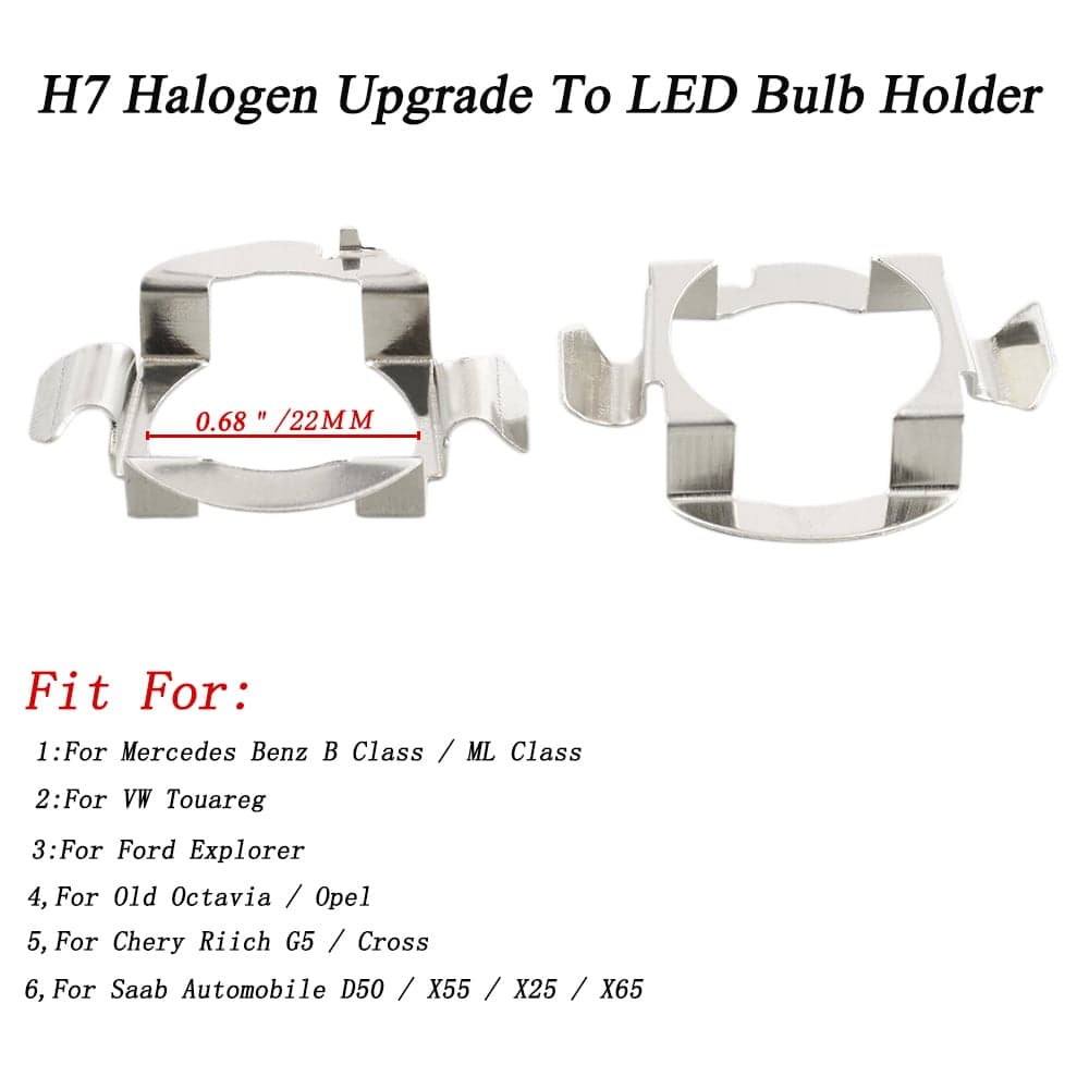 H7 LED Headlight Adapter Bulb Base Holder for Mercedes B Class W245 W246 W242