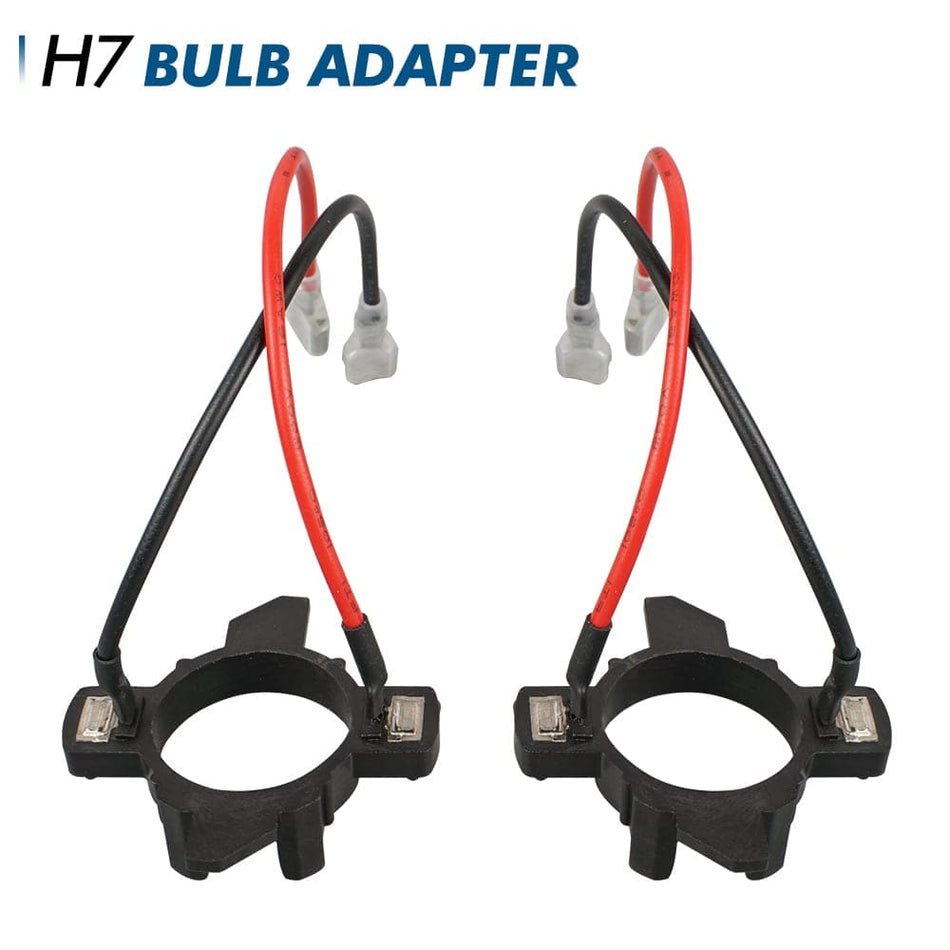 BEVINSEE H7 LED Headlight Globes Adapters Base Retainer Socket Holders For VW Caddy