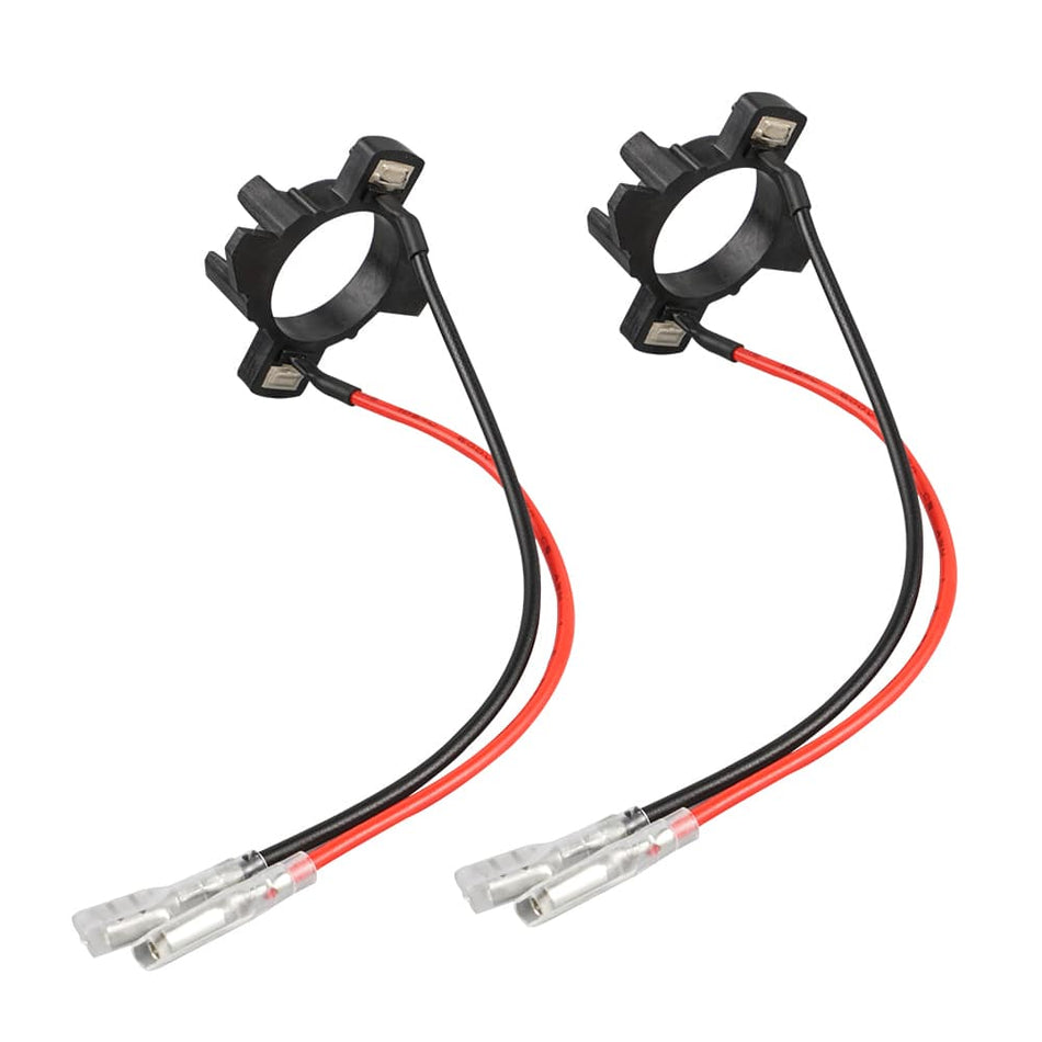 BEVINSEE H7 LED Headlight Globes Adapters Base Retainer Socket Holders For VW Caddy
