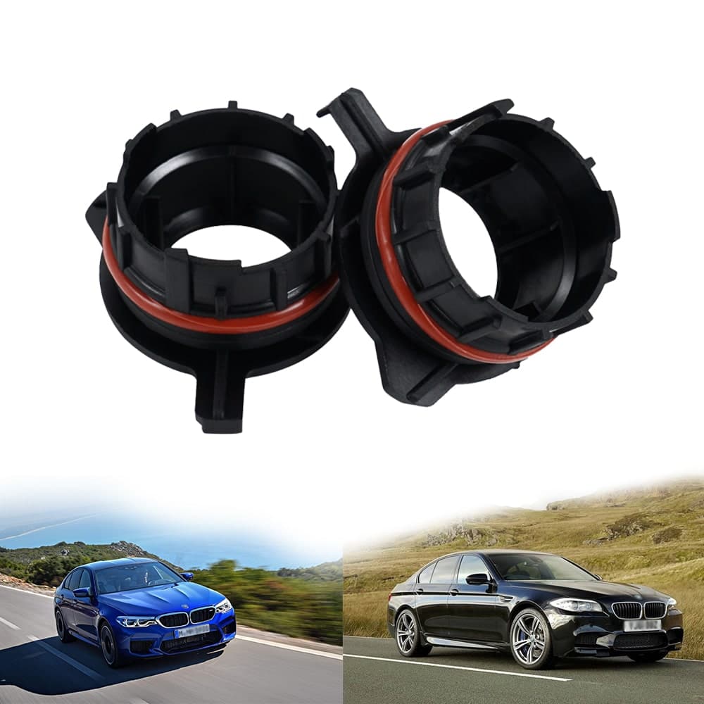 BEVINSEE H7 LED Headlight Bulb Adapter Holder Clip Fits For Benz SLK Class