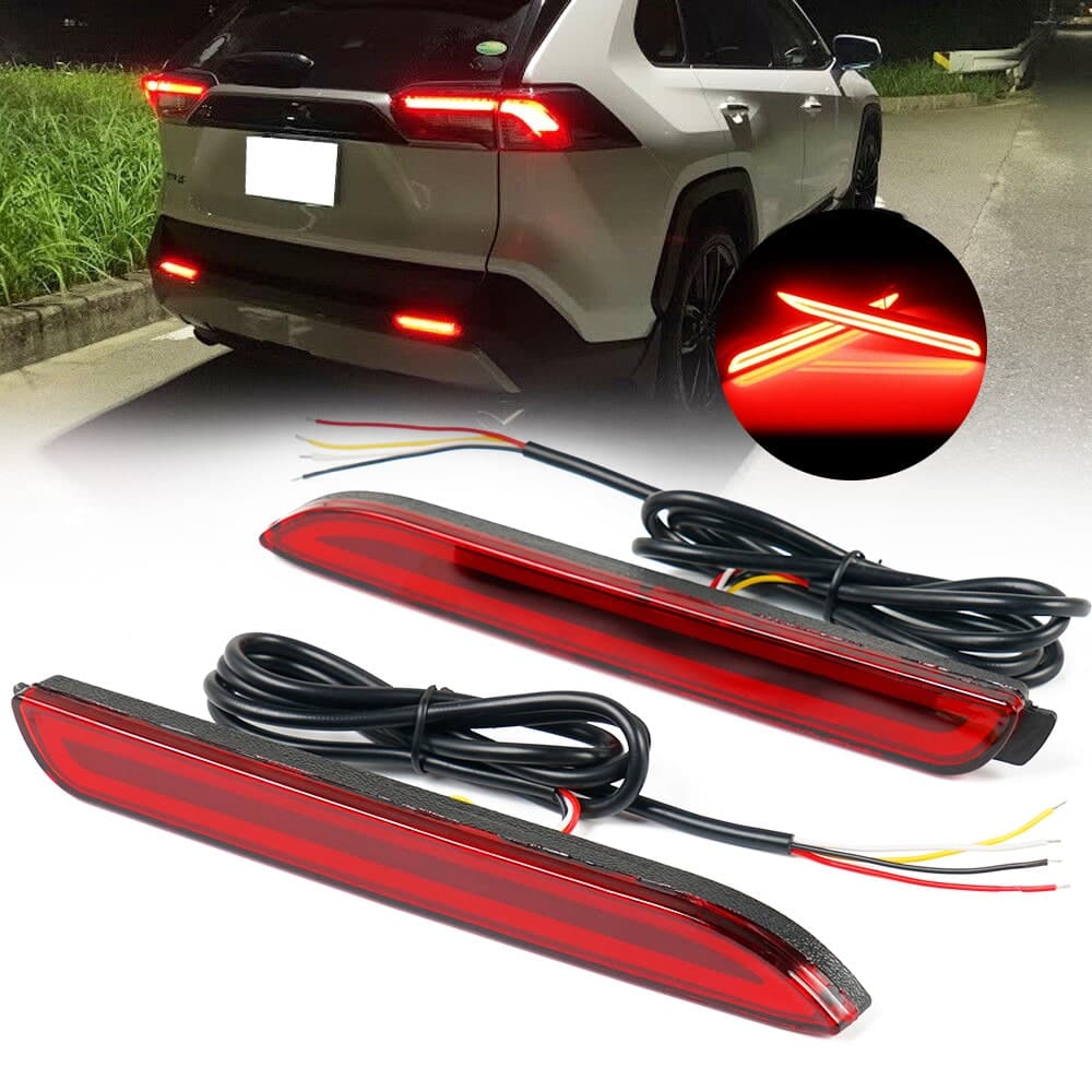 BEVINSEE LED Rear Bumper Brake Stop Light Tail Lamp For Lexus Toyota