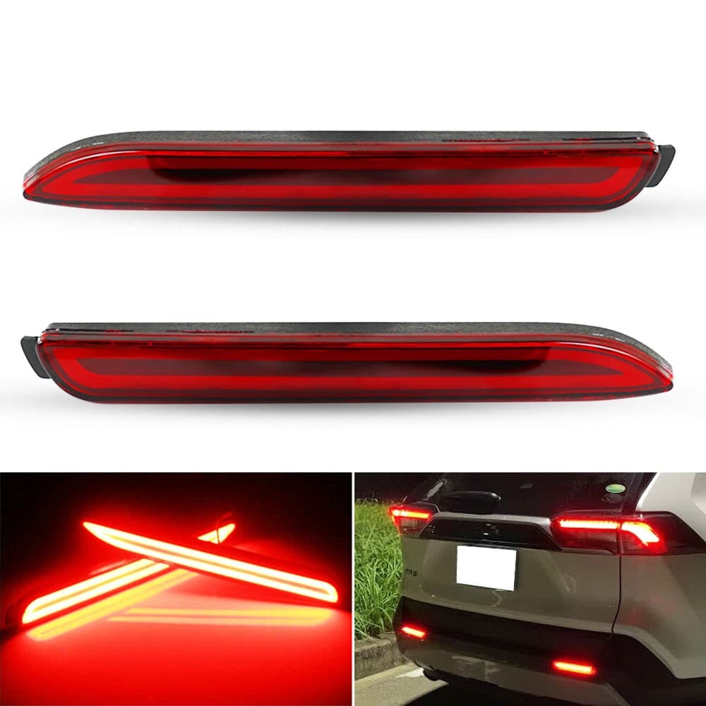 BEVINSEE LED Rear Bumper Brake Stop Light Tail Lamp For Lexus Toyota